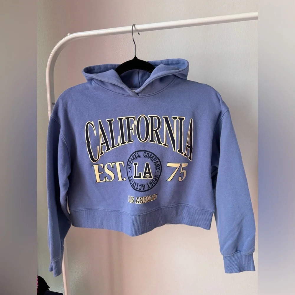 Hoodie Zara Girl Blue  Cotton 11-12